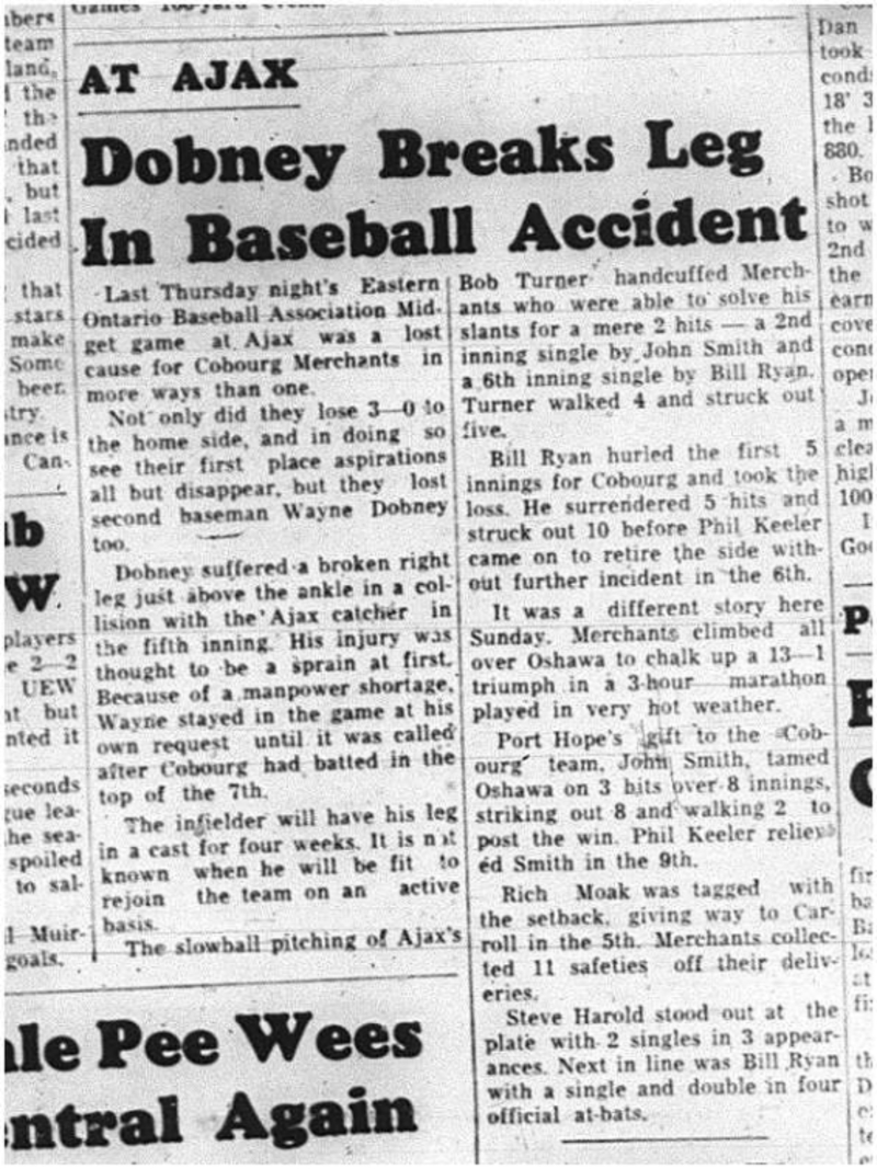 1964-07-22 Baseball - Mens - Cobourg Merchants - EOBA