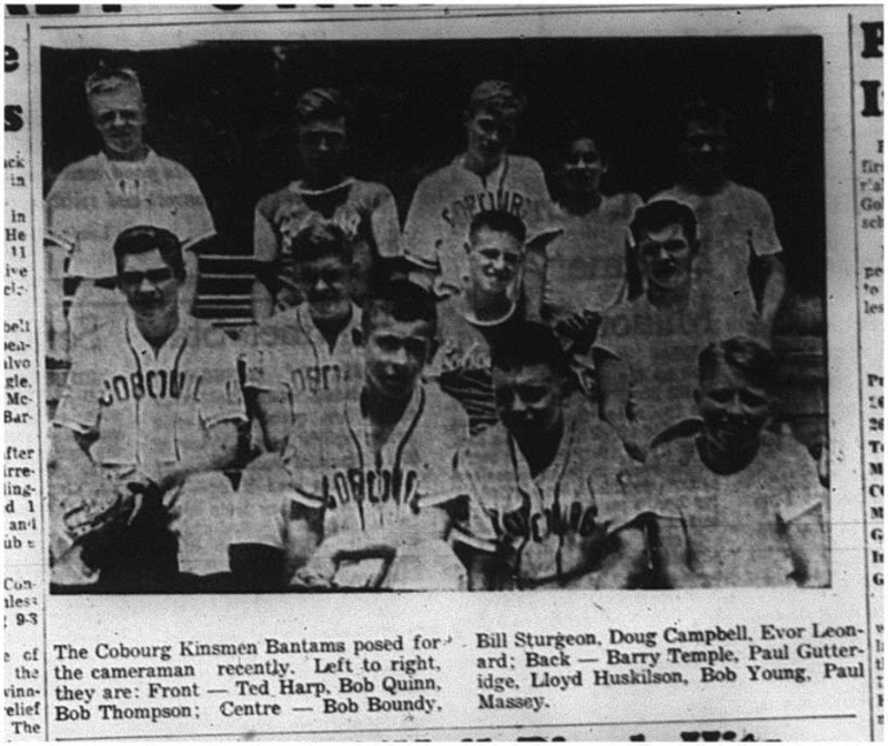 1964-07-22 Softball - Boys - Cobourg Kinsmen Bantams - Picture