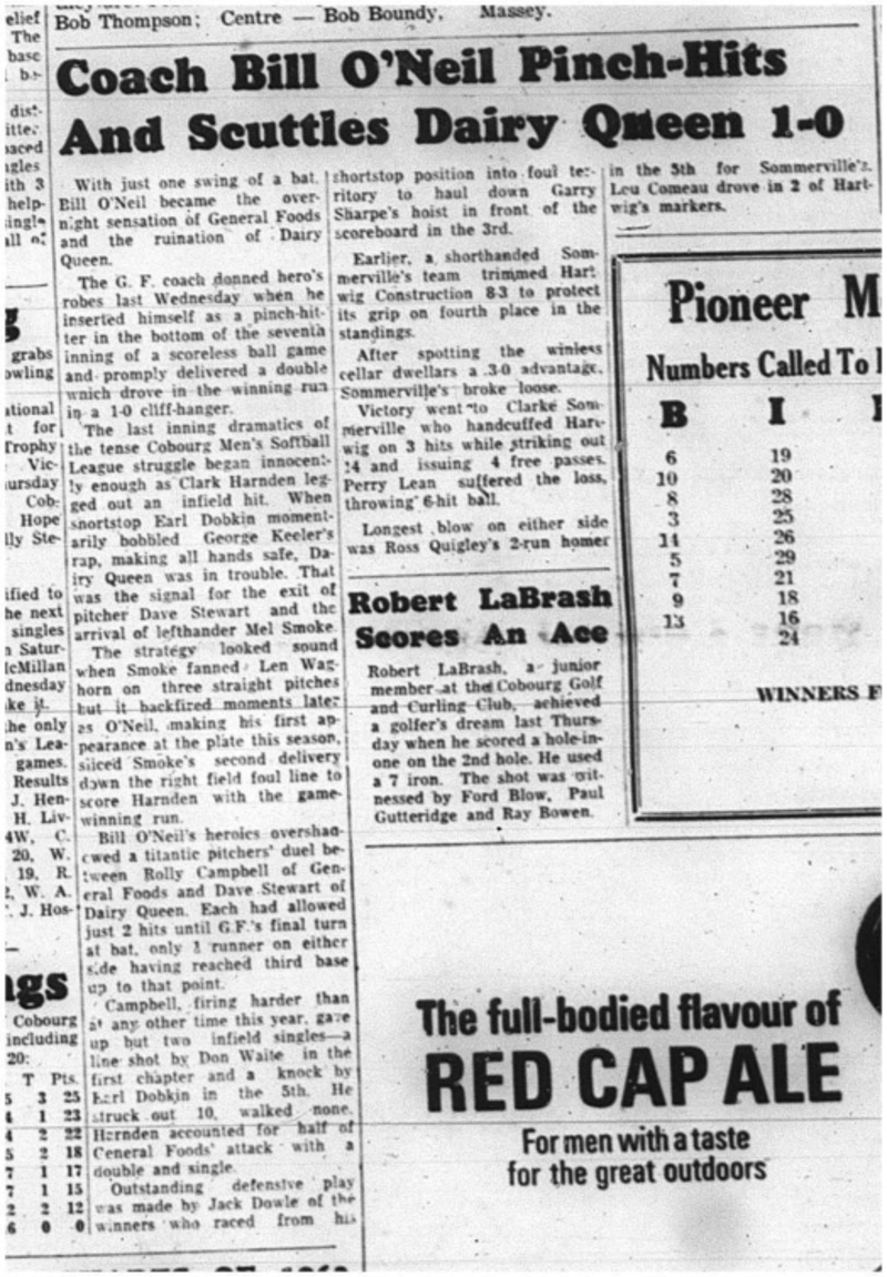 1964-07-22 Softball - Mens - General Foods - Dairy Queen