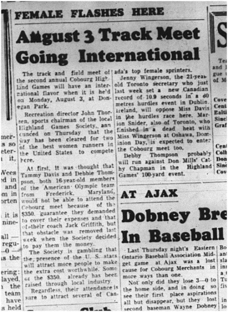 1964-07-22 Track and Field - Mixed - Cobourg Track Meet