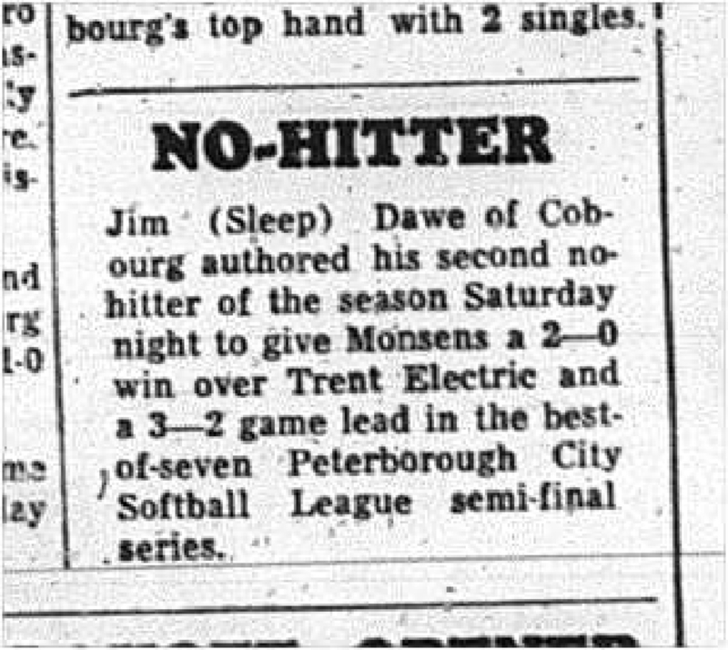 1964-08-12 Softball - Mens - Peterborough City Softball League