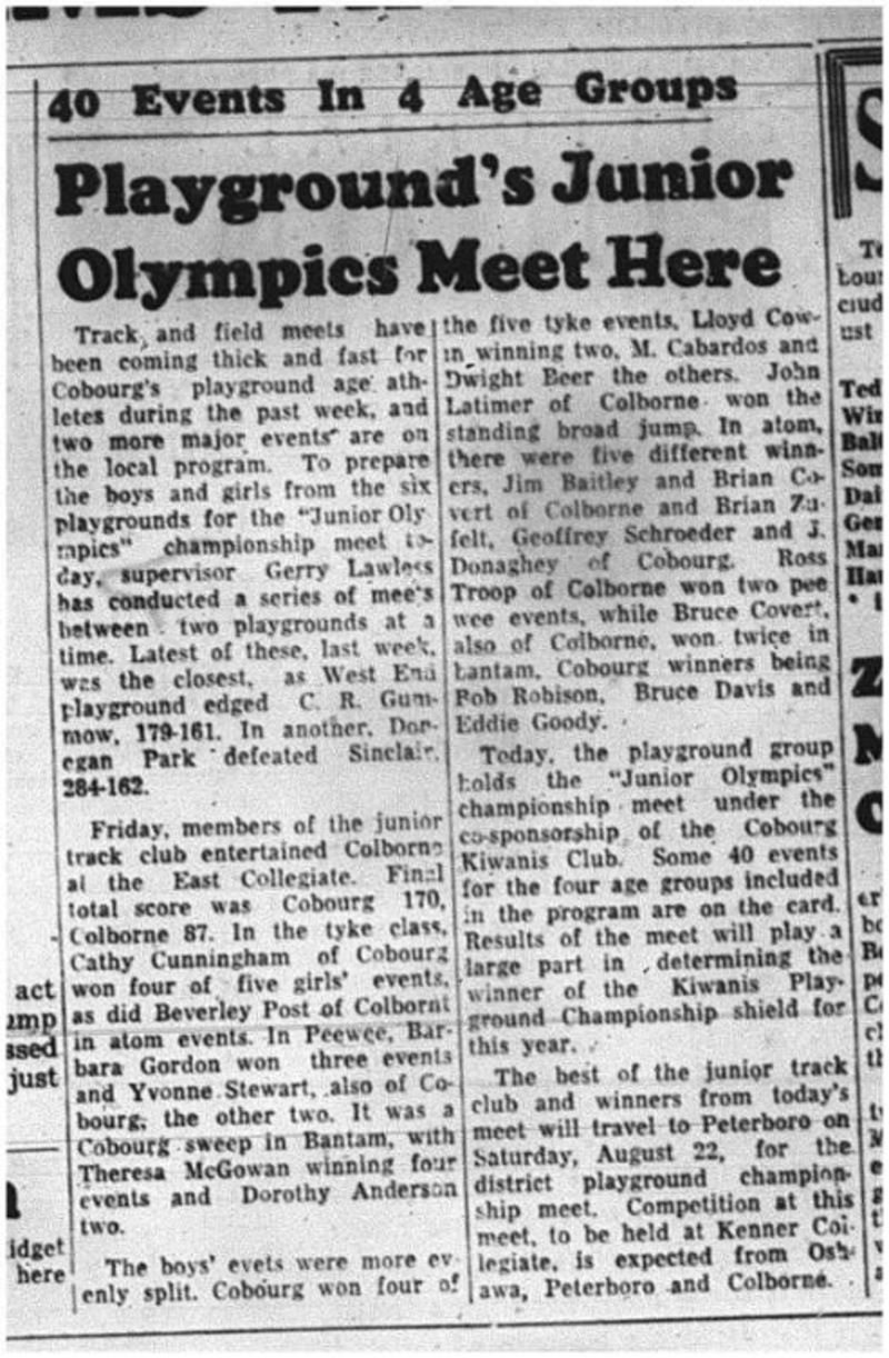 1964-08-12 Track and Field - Mixed -Junior Olympics