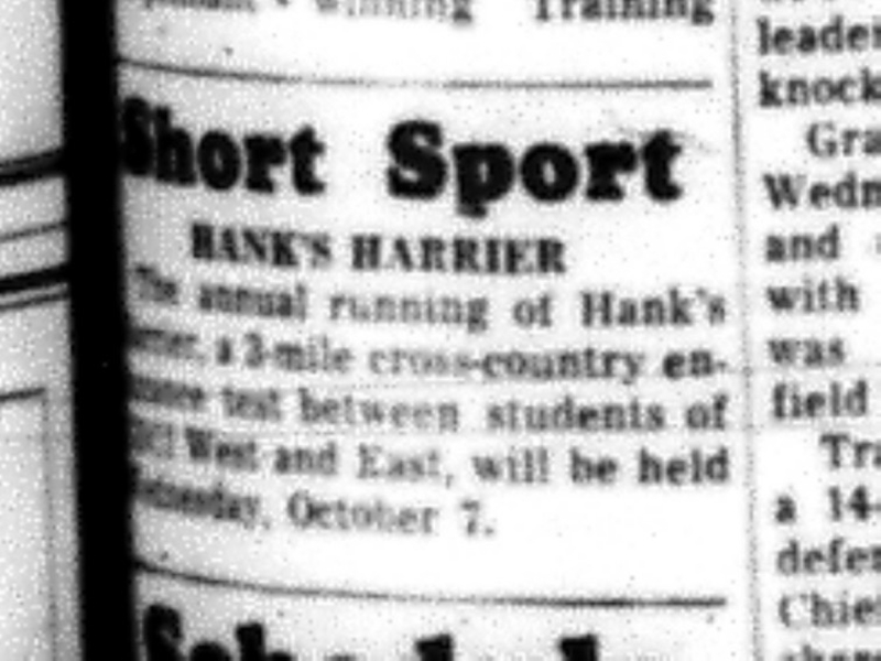 1964-09-23 School - Track and Field - Cross Country - Hanks Harrier