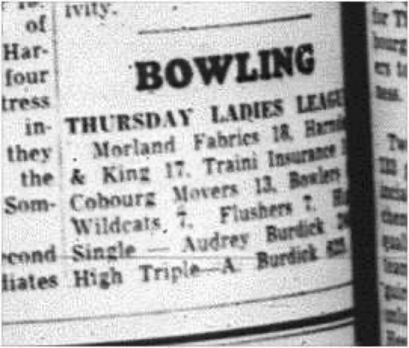 1964-10-07 Bowling - Ladies - Thursday Ladies League - Results