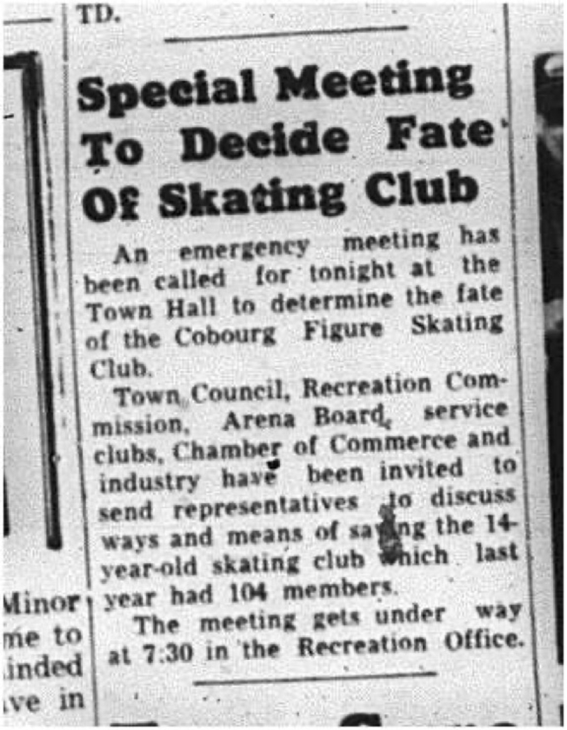 1964-10-07 Figure Skating - Cobourg Figure Skating Club -Special Meeting