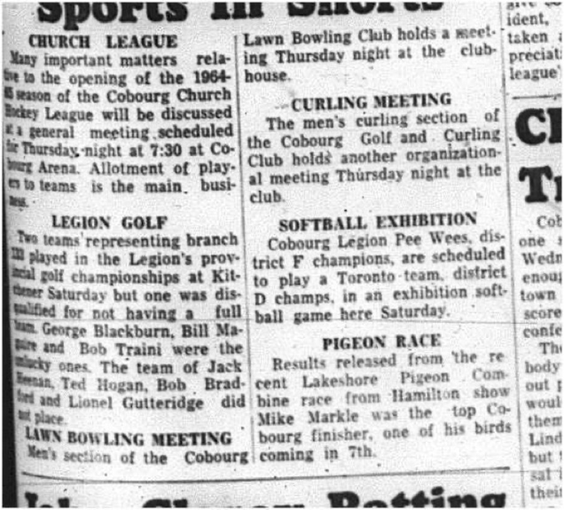 1964-10-07 Lawn Bowling - Mens - Cobourg Lawn Bowling Club - Meeting
