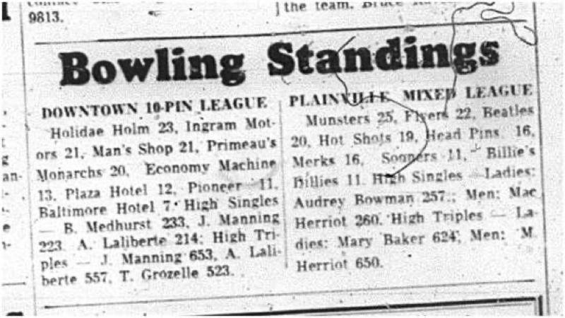 1964-11-04 Bowling - Mens - Downtown 10-Pin League