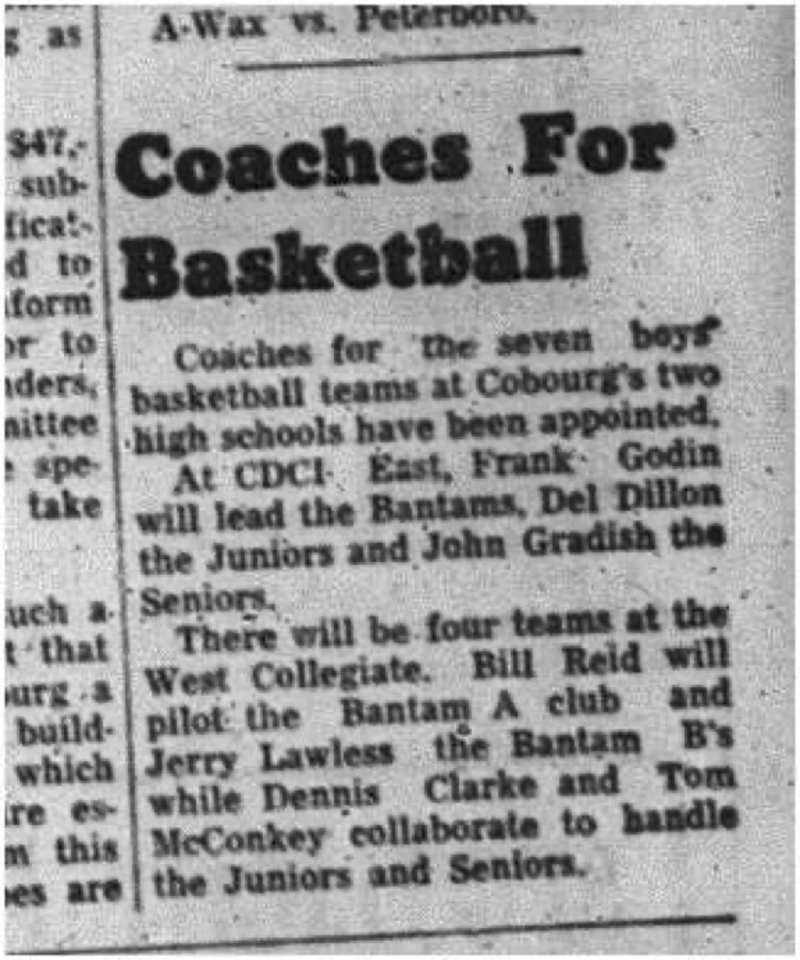 1964-11-04 School - Basketball - Boys  - Coaches - CDCI East - Seven Boys Team