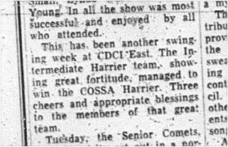 1964-11-04 School - Cross Country - Mixed- CDCI East - COSSA