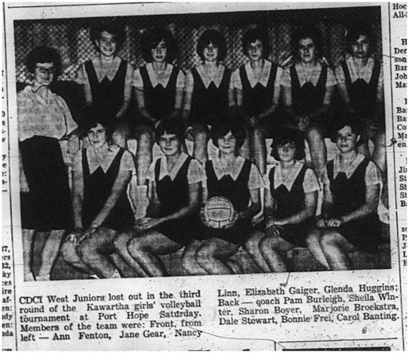 1964-11-04 School - Volleyball - Girls - Volleyball - CDCI West Juniors - Kawartha Tournament