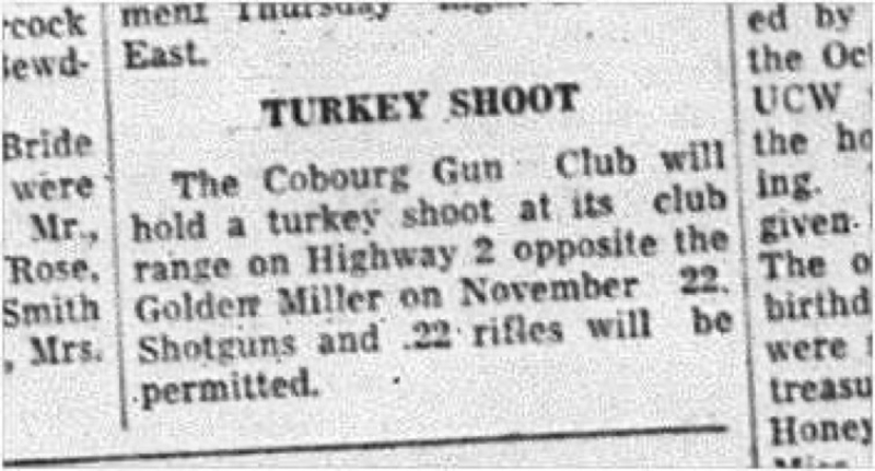 1964-11-04 Shooting - Mens - Cobourg Gun Club - Turkey Shoot