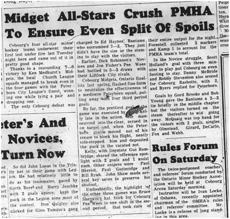1964-11-18 Hockey - Boys - CCHL - Midget All-Stars - PMHA