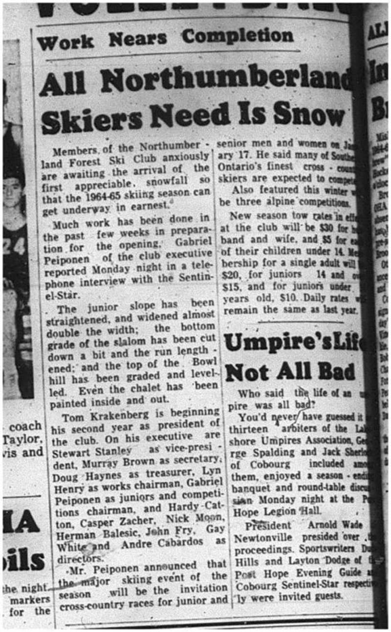 1964-11-18 Skiing - Mixed- Northumberland Forest Ski Club