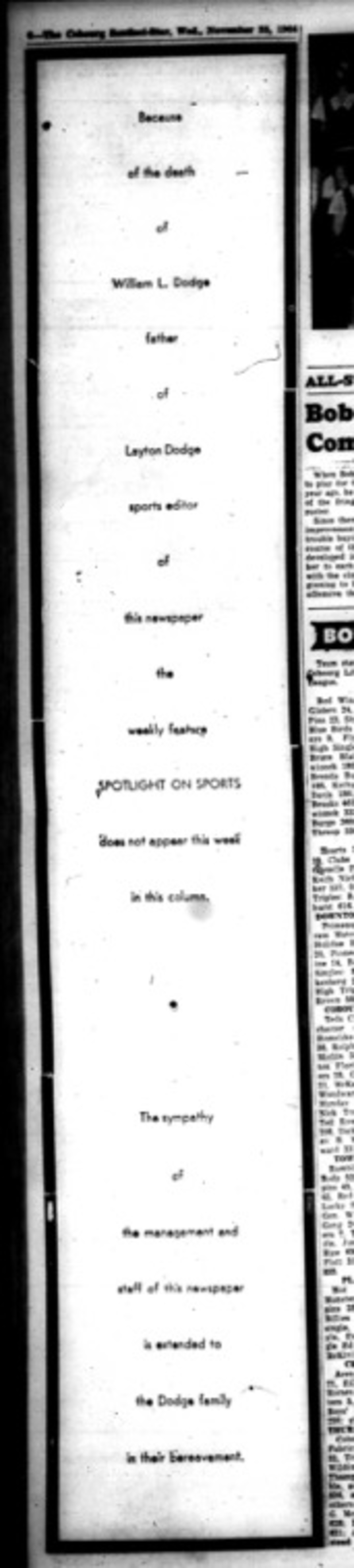 1964-11-25 Layton Dodge - Spotlight -William L. Dodge