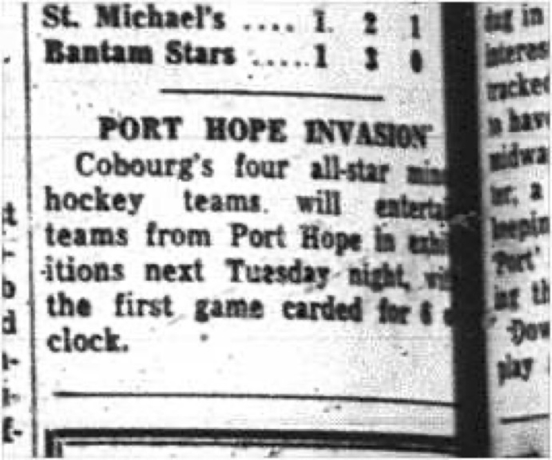 1964-12-02 Hockey - Boys - CCHL - Cobourg All-Stars - Port Hope