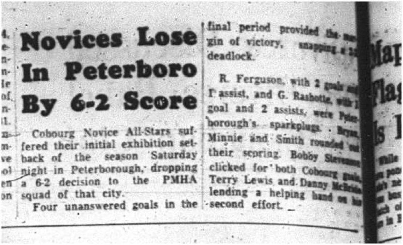 1964-12-02 Hockey - Boys - Cobourg Novice All-Stars Vs. Peterborough