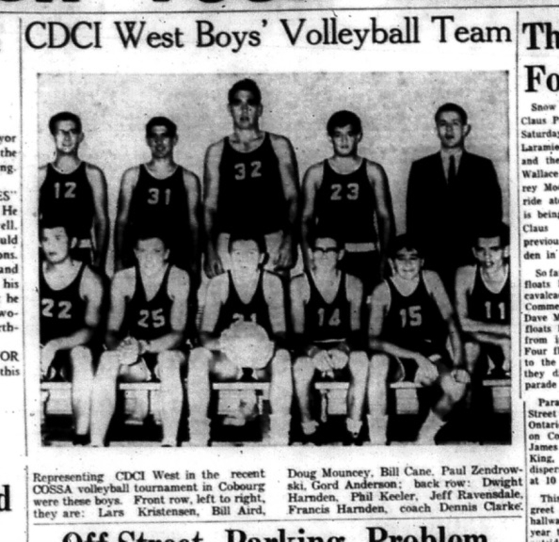 1964-12-02 School - Volleyball - CDCI West - COSSA - Team Picture