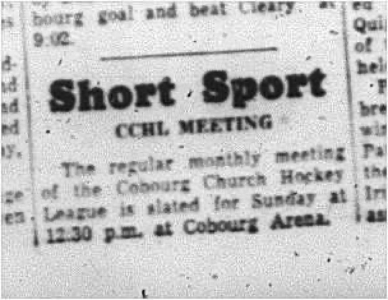 1964-12-09 Hockey - Boys - CCHL - Meeting - Short Sport