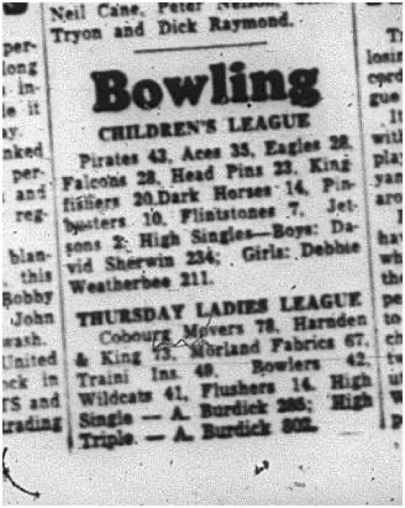 1964-12-16 Bowling - Mixed-Childrens League - Thursday Ladies League