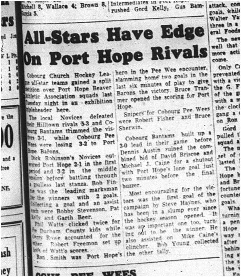 1964-12-16 Hockey - Boys - CCHL - All-Stars Vs. Port Hope