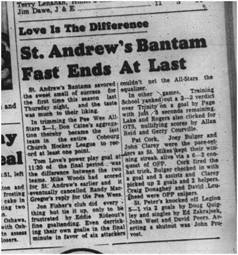 1964-12-16 Hockey - Boys - CCHL - St. Andrews Bantams