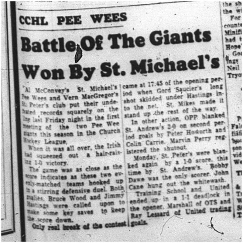 1964-12-16 Hockey - Boys - CCHL - St. Michaels Vs. St. Peters