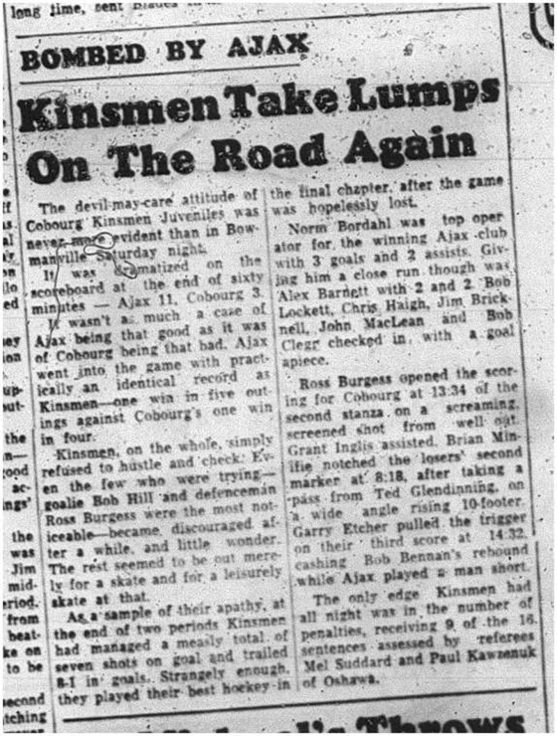 1964-12-16 Hockey - Boys - Cobourg Kinsmen Juveniles Vs. Ajax