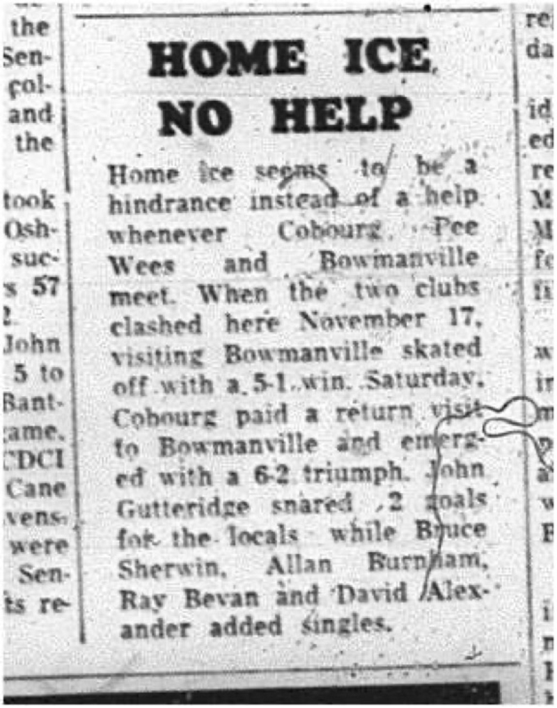 1964-12-16 Hockey - Boys - Cobourg Peewees - Ice