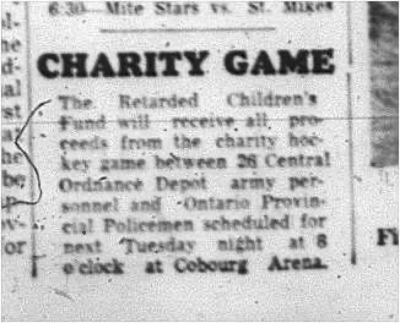 1964-12-16 Hockey - Men -Charity Game - Childrens Disability Fund