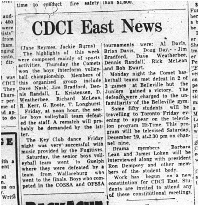 1964-12-16 School - Volleyball - Boys - Interform Volleyball Championship - CDCI East