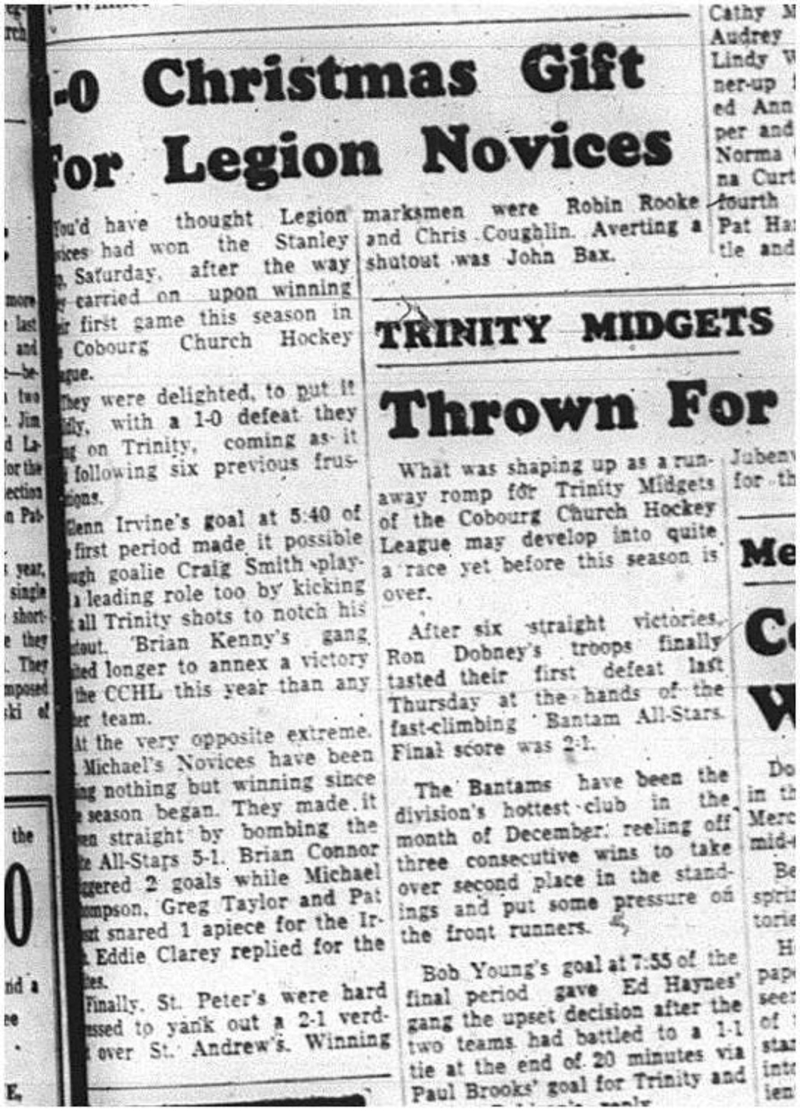 1964-12-23 Hockey - Boys - CCHL - Legion Novices