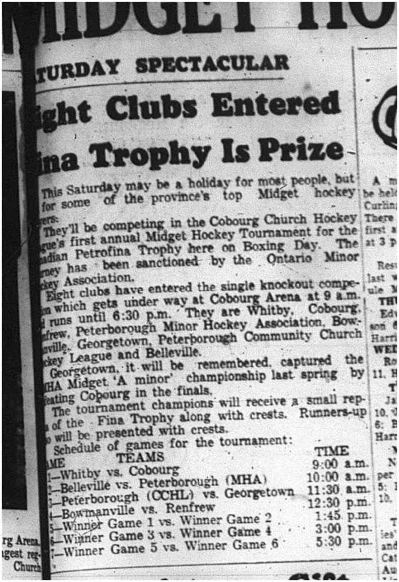 1964-12-23 Hockey - Boys - CCHL - Midget Hockey Tournament - Eight Clubs