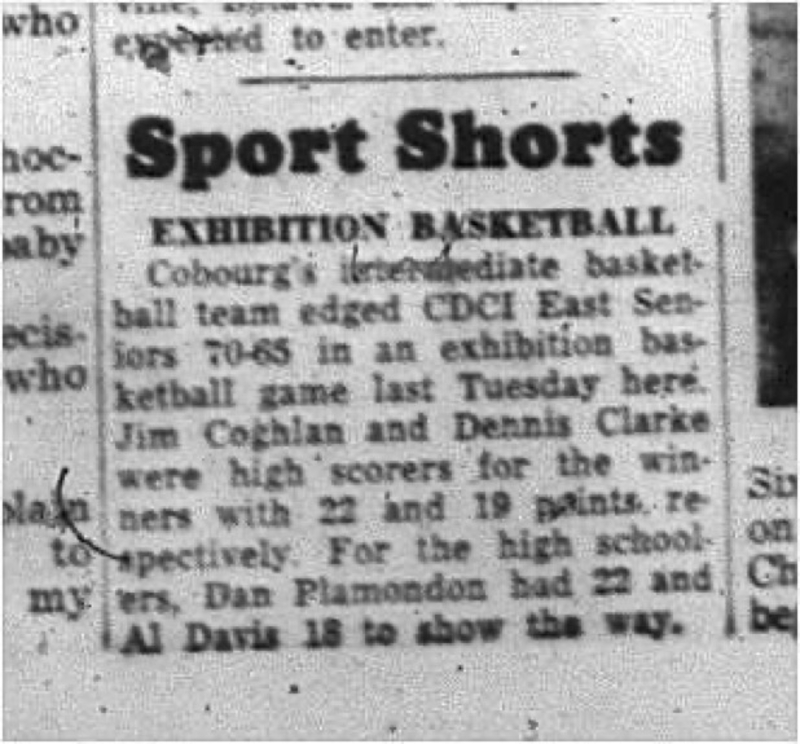 1964-12-30 School - Basketball - Boys - CDCI East - Seniors - Exhibition