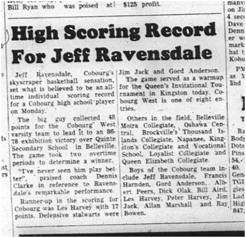 1964-12-30 School - Basketball - Boys - CDCI Wesr Vs. Quinte