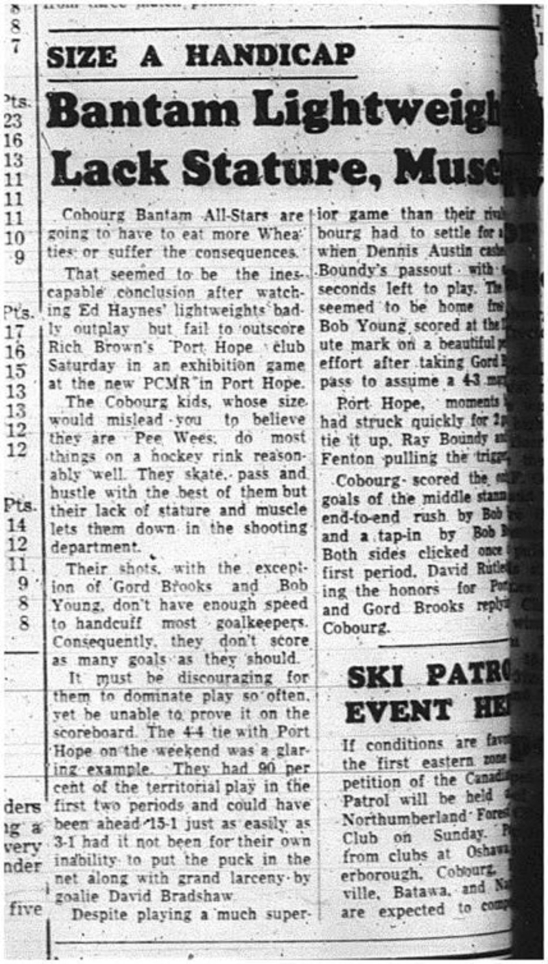 1965-01-06 Hockey - Boys - Cobourg Bantam All-Stars