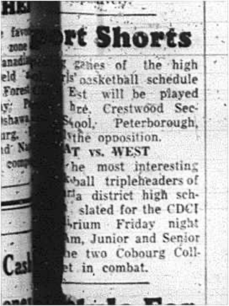 1965-01-06 School - Basketball - Girls - Tripleheader - CDCI - Sport Shorts