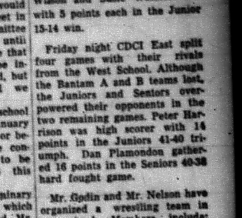 1965-01-13 School - Basketball - Boys  - CDCI East Vs. West