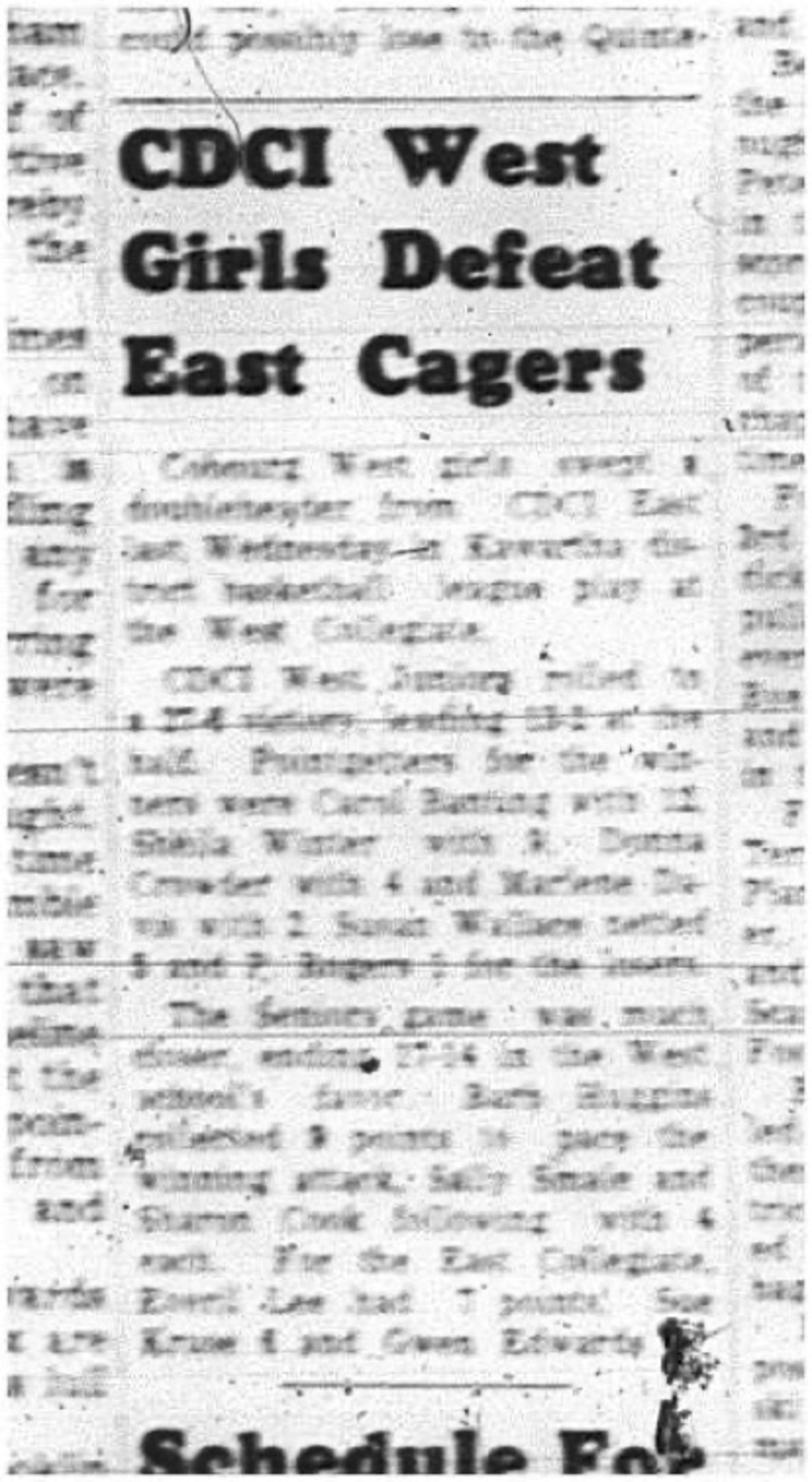 1965-01-20 School - Volleyball - Girls - CDCi West - Juniors