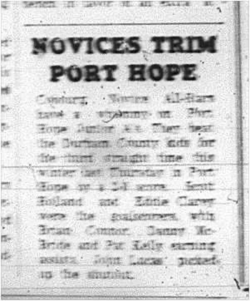 1965-01-27 Hockey - Boys - Cobourg Novice All-Stars VS. Port Hope