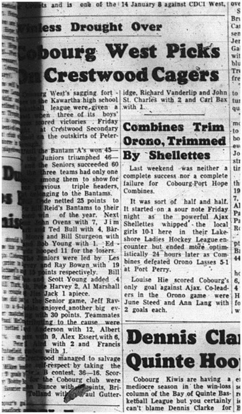 1965-01-27 School - Basketball - Boys - CDCI West Vs. Crestwood Cagers
