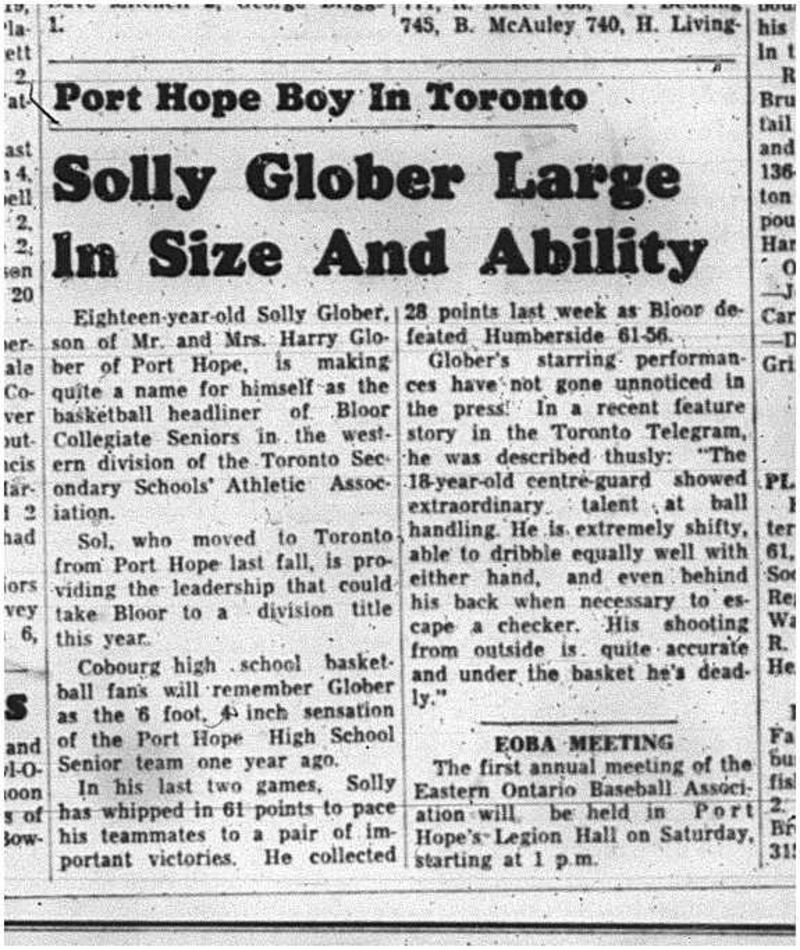 1965-01-27 School - Basketball - Solly Glober