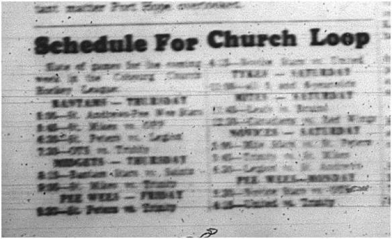 1965-02-02 Hockey - Boys - CCHL - Schedule