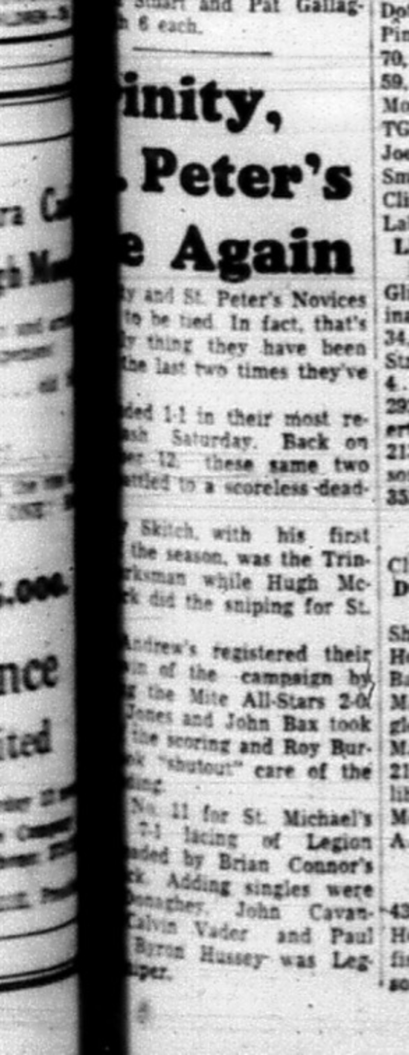 1965-02-03 Hockey - Boys - CCHL - Trinity Vs. St. Peters