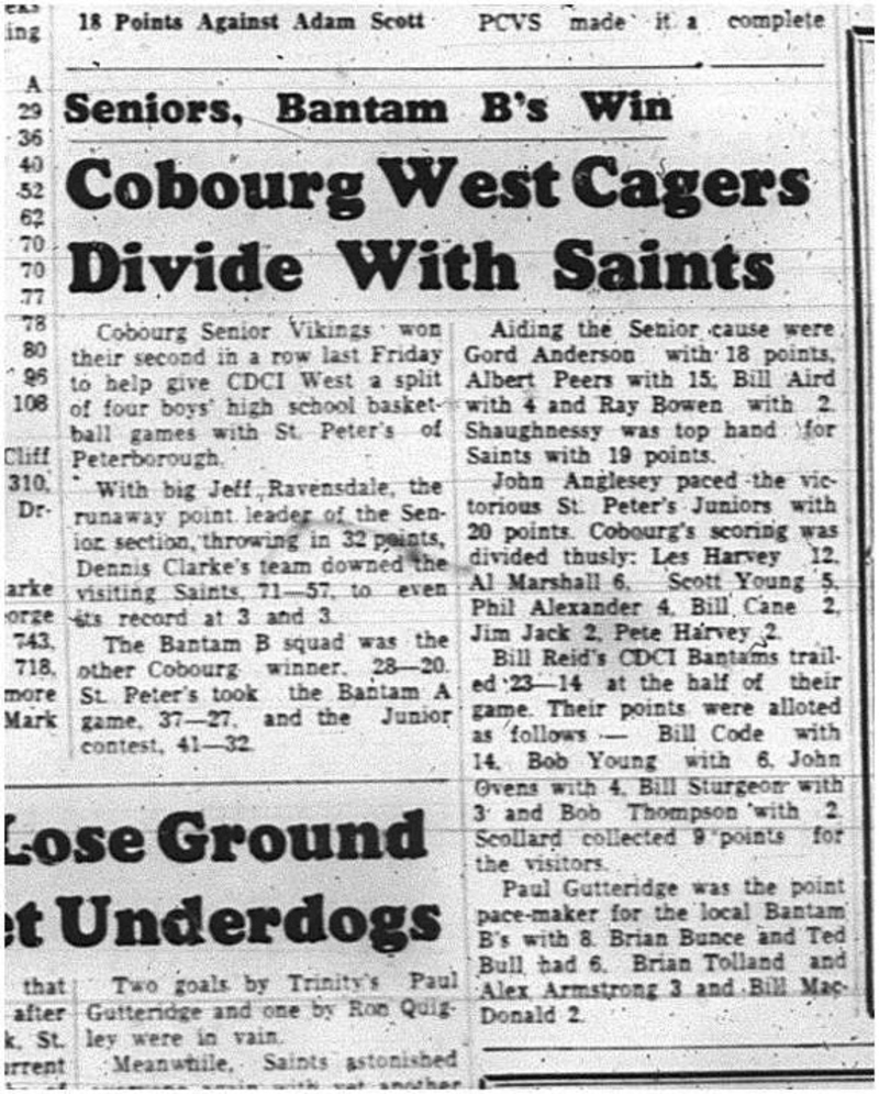 1965-02-10 School - Basketball - Boys - CDCI West Seniors Vs. St. Peters