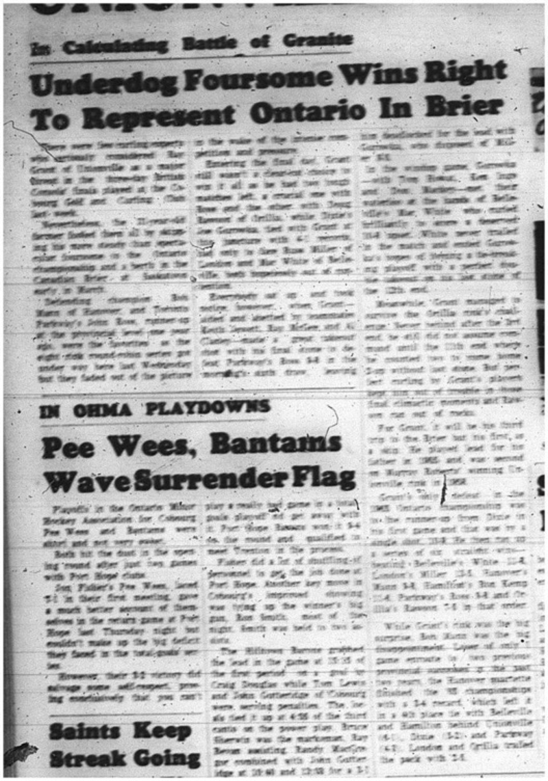 1965-02-17 Curling - Men - Cobourg Golf and Curling Club