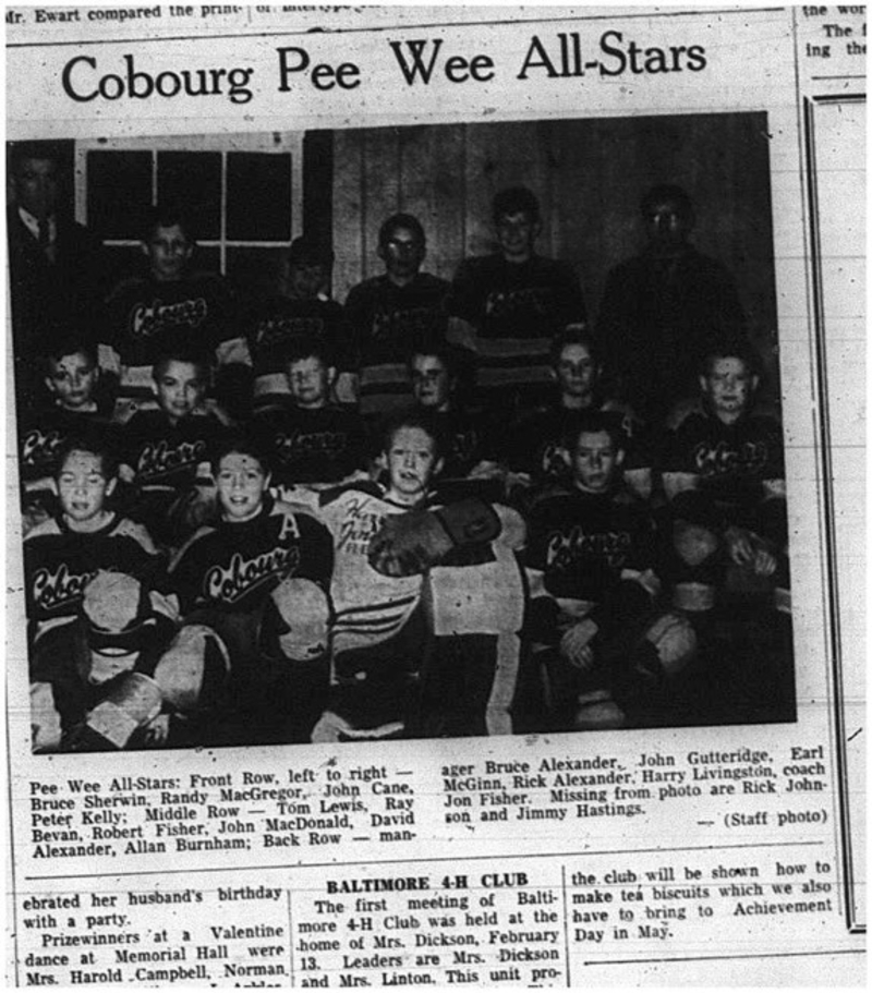 1965-02-17 Hockey - Boys - CCHL - Cobourg Peewee All-Stars - Team Picture