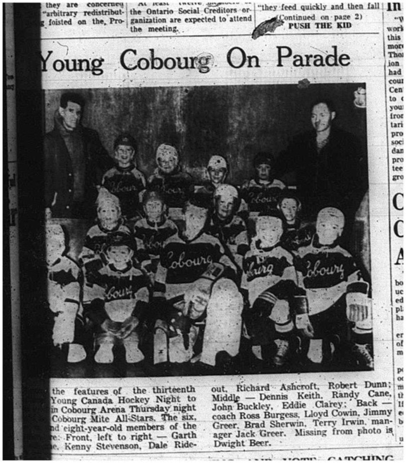 1965-02-17 Hockey - Boys - Cobourg Mite All-Stars - Team Picture