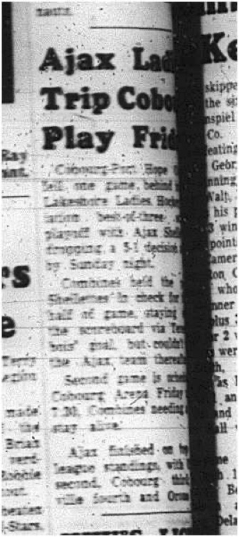 1965-02-17 Hockey - Ladies - Lakeshore Ladies Hockey League - Cobourg-Port-Hope Combines Vs. Ajax