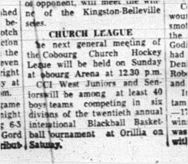 1965-02-24 Hockey - Boys - CCHL - General Meeting