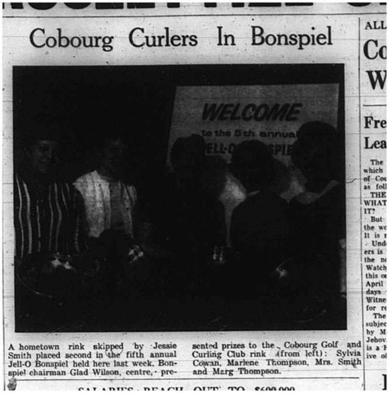1965-03-03 Curling - Ladies - Cobourg Golf and Curling Club - Jell-O Bonspiel